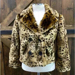 Ann Taylor Loft Faux Fur Cropped Jacket Women’s Size S